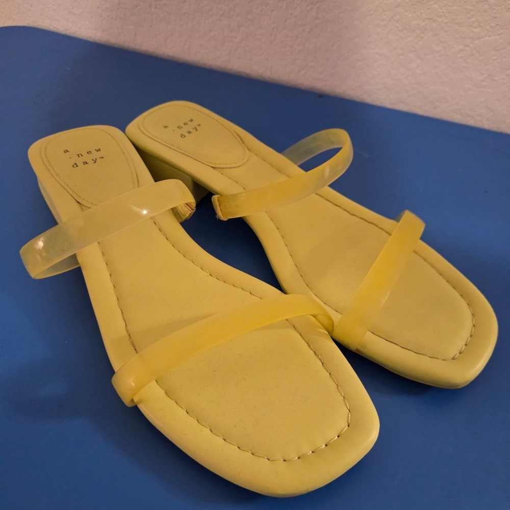 A New Day Bright Green Jelly Slide Sandals | Size 8.5 | Target
